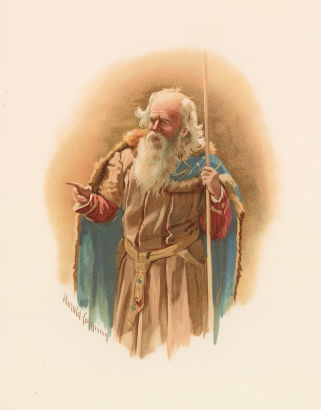Polonius, fra Shakespeares Hamlet af Harold Copping