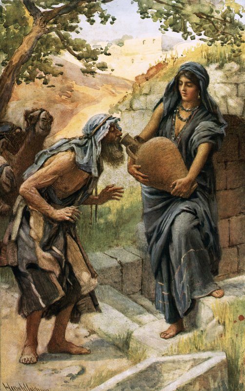 Rebekka ved brønden af Harold Copping
