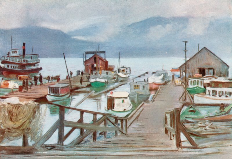 Fiskemarkedet, Vancouver, Myggeflåden af Harold Copping