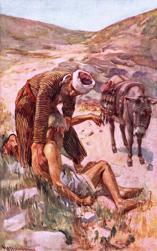 Den barmhjertige samaritaner af Harold Copping