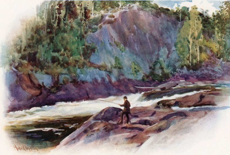 The Moon Chute, nær Bala, Muskoka Lake District af Harold Copping