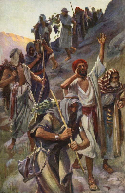 The Return of the Spies (farvelitografi) af Harold Copping