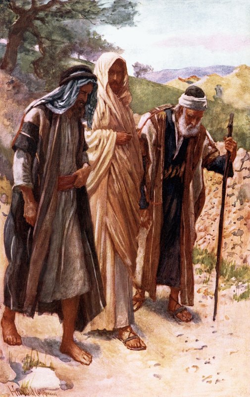 Turen til Emmaus af Harold Copping