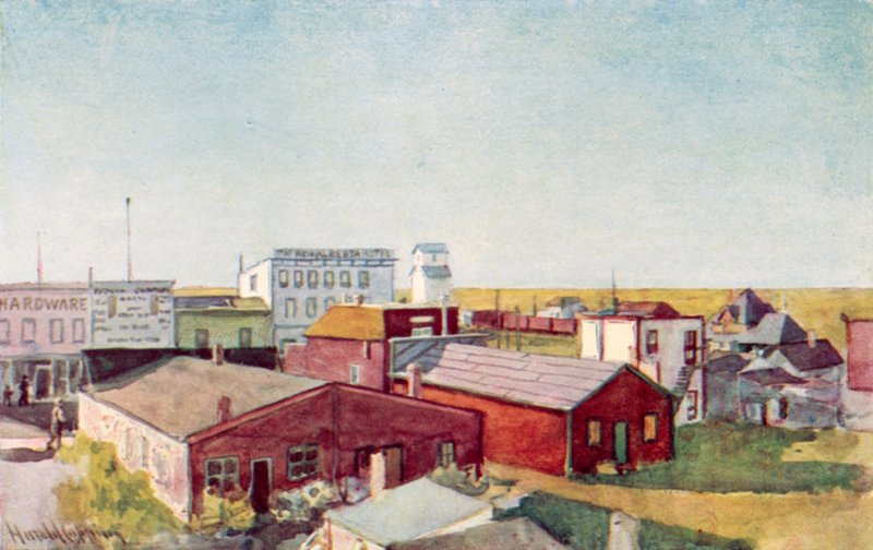 Sådan ser en prærieby ud, et hjørne af Lloydminster af Harold Copping