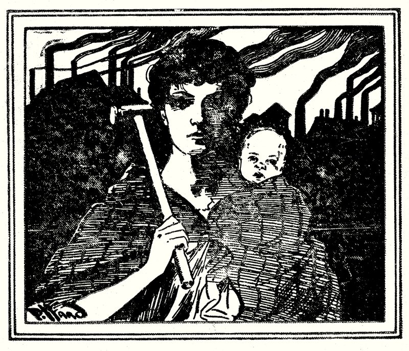 Forsideillustration til The White Slaves of England (s/h foto) af Harold Hume Piffard