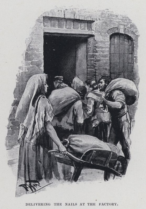 Levering af neglene på fabrikken (s/h foto) af Harold Hume Piffard
