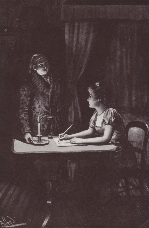 Illustration til Vanity Fair af William Makepeace Thackeray (litho) af Harold Hume Piffard