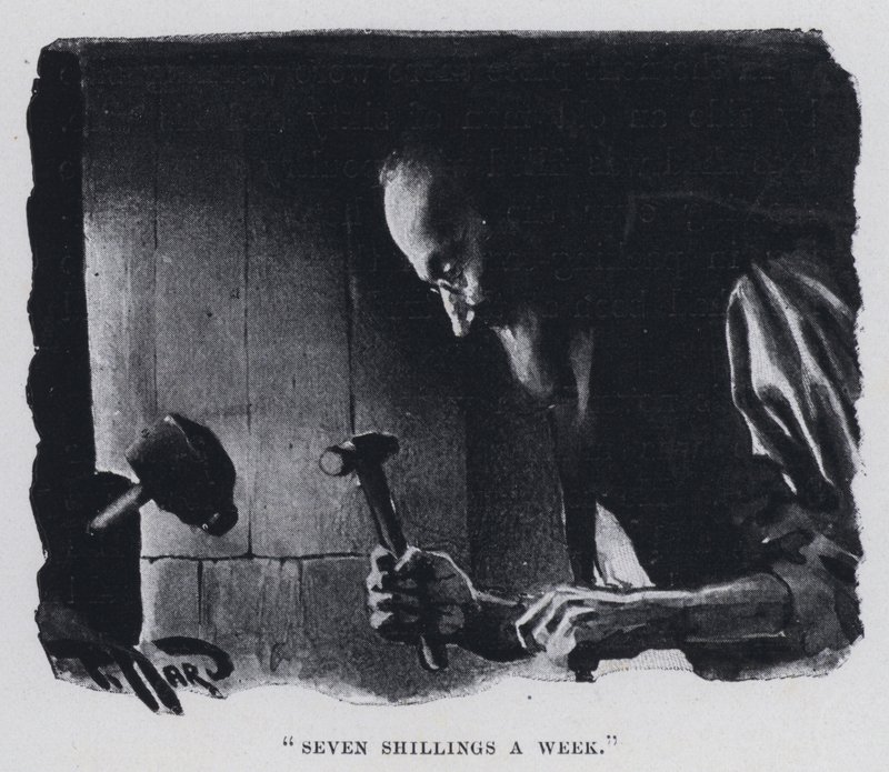 "Syv shilling om ugen" (s/h-billede) af Harold Hume Piffard