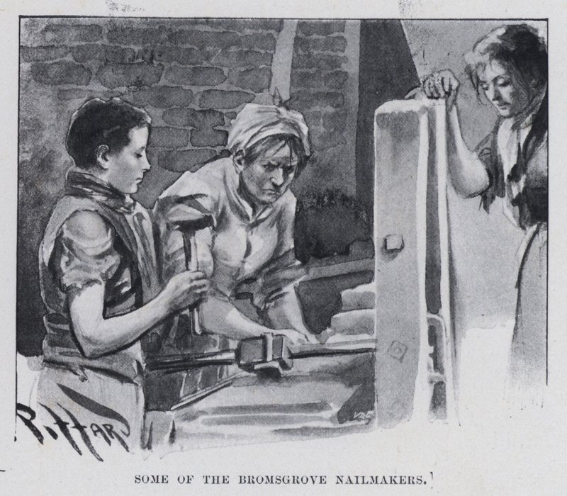 Nogle af Bromsgrove Nailmakers (s/h foto) af Harold Hume Piffard