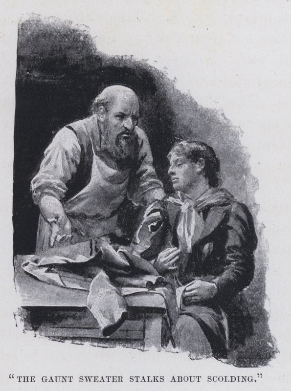 "Den magre sweater går efter at skælde ud" (s/h-billede) af Harold Hume Piffard