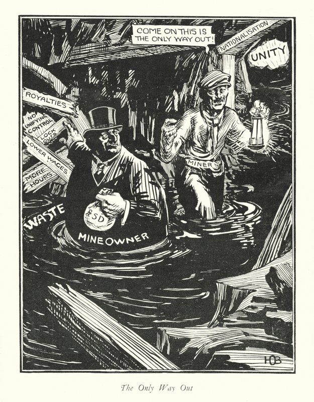 Den eneste vej ud (litografi) af Harold Outram Batho