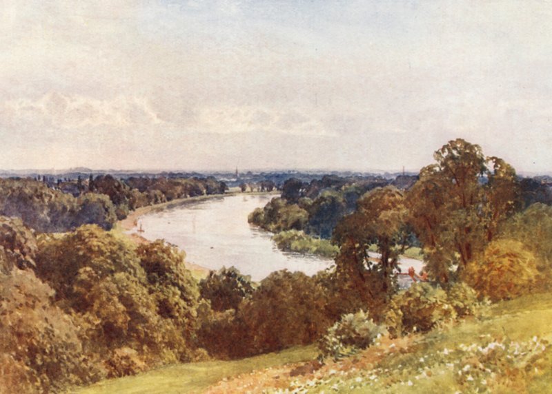 Fra Richmond Hill (farvelitografi) af Harold Sutton Palmer