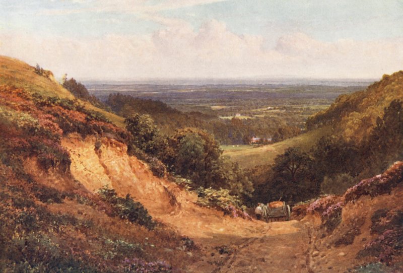 Grusgraven, over Gomshall (farvelitografi) af Harold Sutton Palmer
