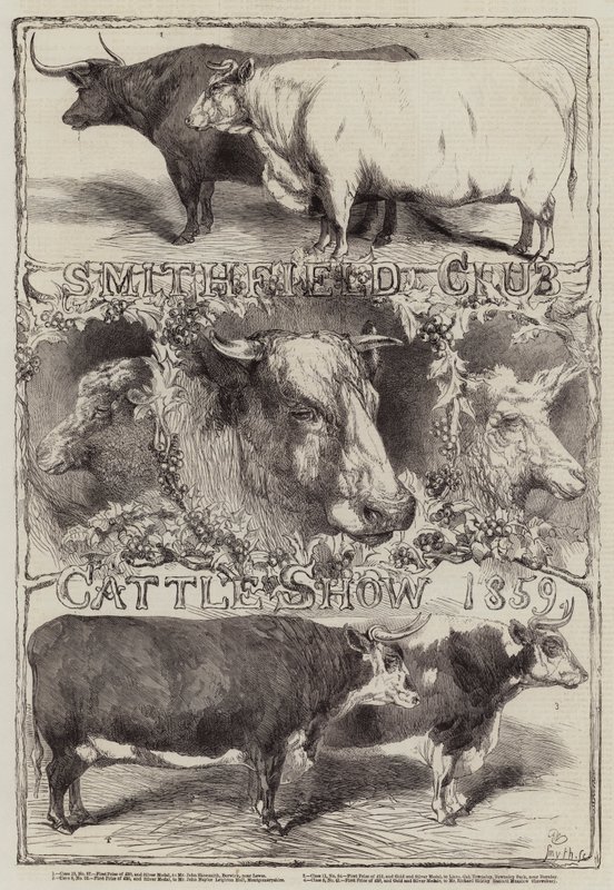 Smithfield Club Cattle Show, 1859 af Harrison William Weir
