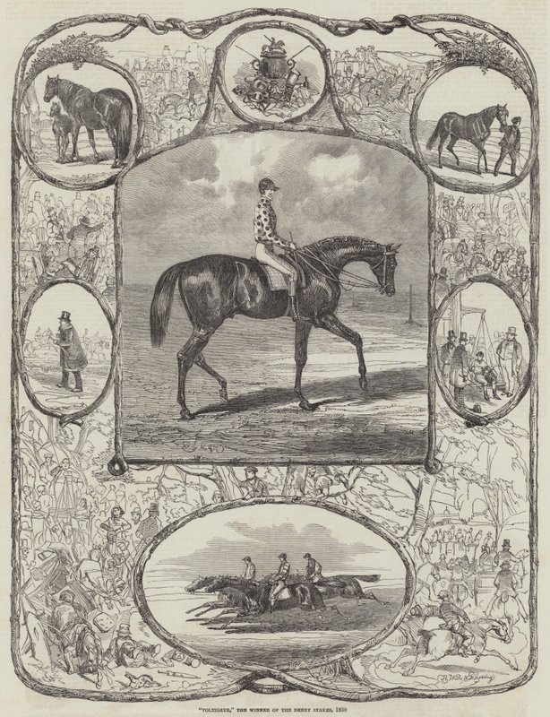 Voltigeur, vinderen af Derby Stakes, 1850 af Harrison William Weir