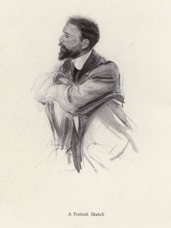 Portræt af en midaldrende mand (litho) af Harrison Fisher