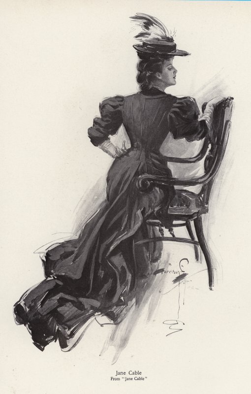 Karakteren Jane Cable fra romanen Jane Cable af George Barr McCutcheon (litho) af Harrison Fisher