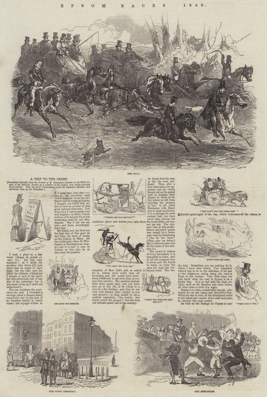 Epsom Races, 1849 af Harrison William Weir