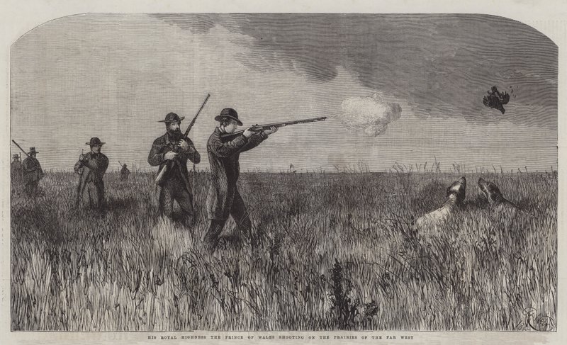Hans Kongelige Højhed Prinsen af Wales skyder på Prairies of the Far West af Harrison William Weir