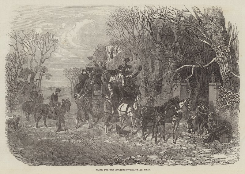 Hjemme til ferien af Harrison William Weir