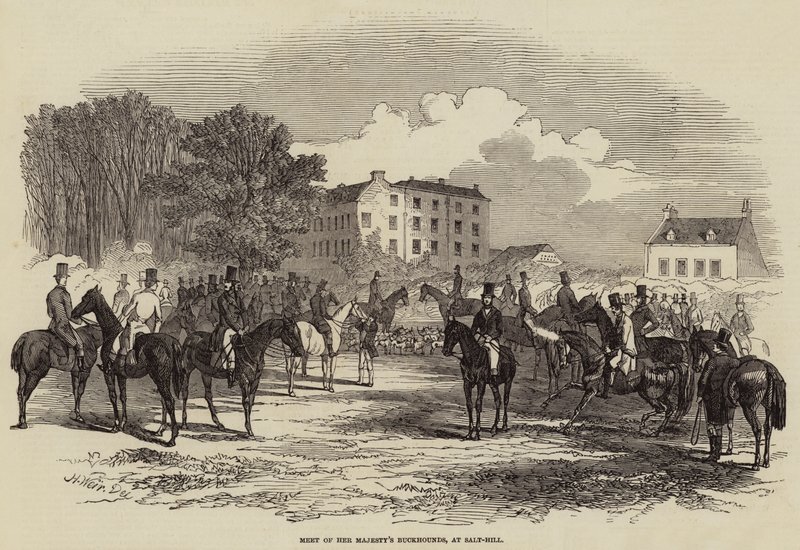 Mød Hendes Majestæts Buckhounds ved Salt-Hill af Harrison William Weir