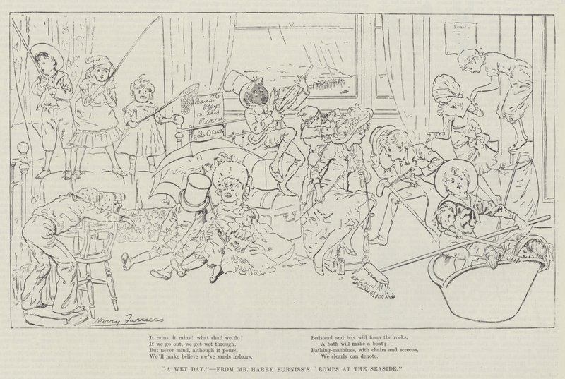 En våd dag af Harry Furniss