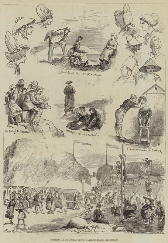 Skitser på et engelsk-fransk vandingssted, Granville af Harry Furniss