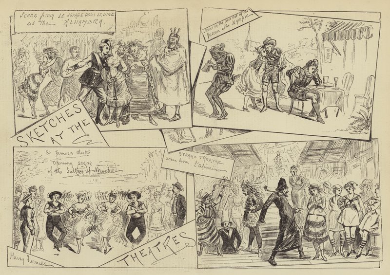 Skitser ved teatrene af Harry Furniss