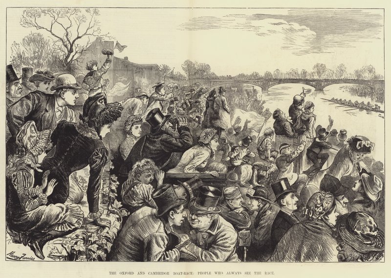 Oxford og Cambridge Boat-Race, folk der altid ser kapløbet af Harry Furniss
