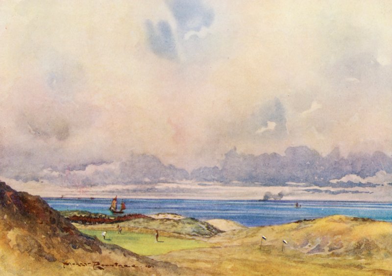 Golfbaner: Wallasey, The Firth Green (farvelitografi) af Harry (1878-1950) Rountree