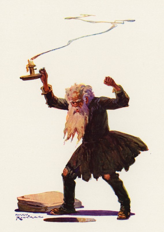 The Miser (farve litho) af Harry Rountree