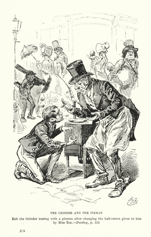 Illustration til Dombey and Son af Charles Dickens (litografi) af Harry (after) Furniss