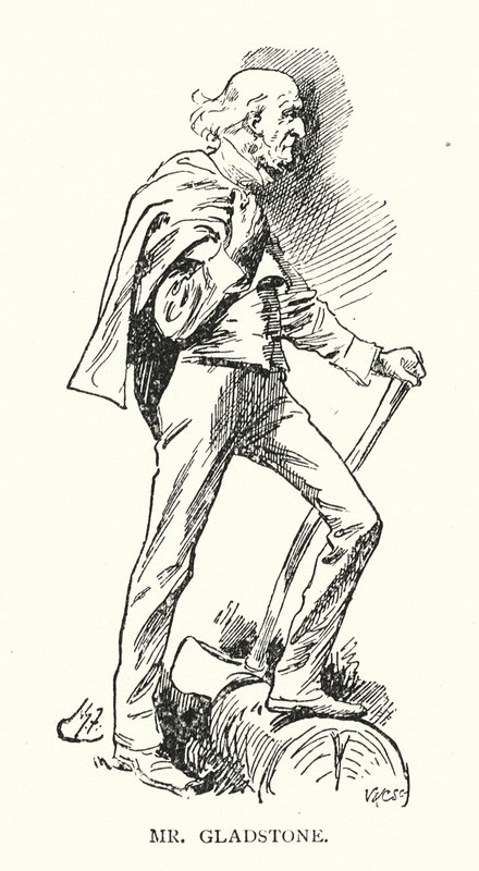 Mr Gladstone (litografi) af Harry (after) Furniss