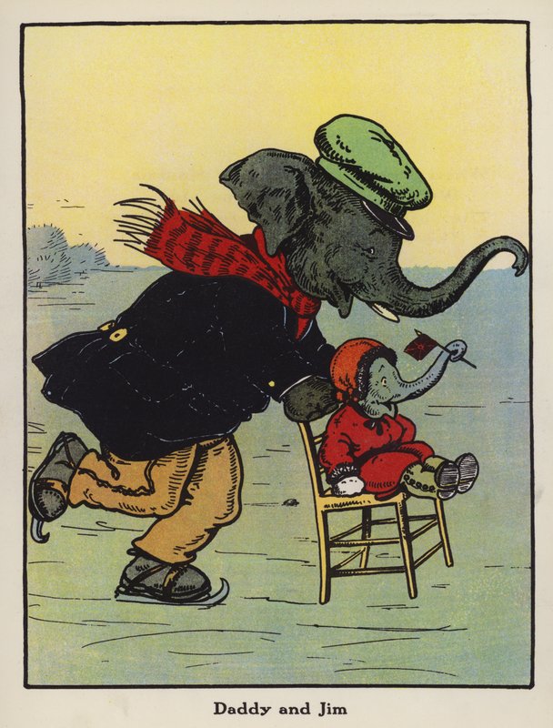 Daddy and Jim (farve litho) af Harry B Neilson