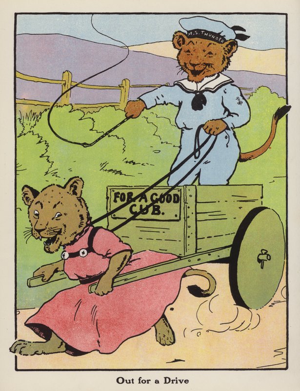 Ud at køre (farve litho) af Harry B Neilson