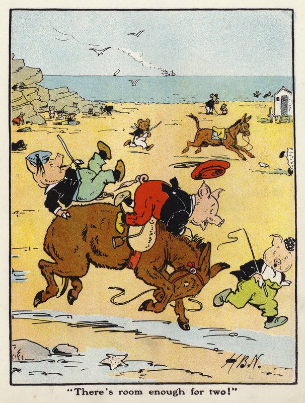 "Der er plads nok til to!" (farve litho) af Harry B Neilson