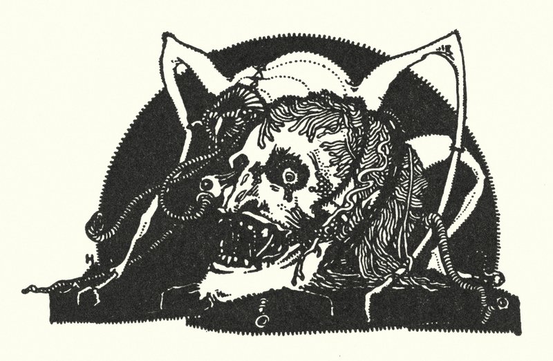 Edgar Allan Poe: Designmotiv (litografi) af Harry Clarke