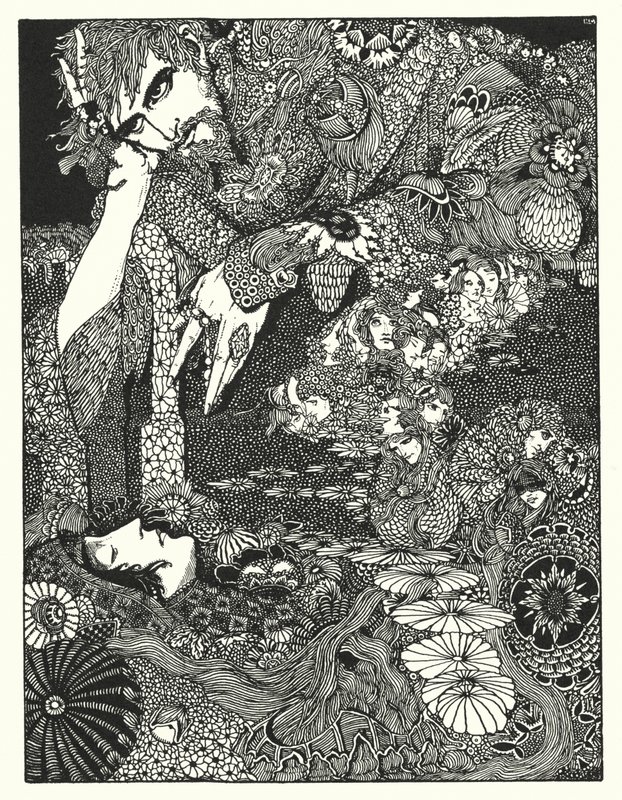 Edgar Allan Poe: Morella (litografi) af Harry Clarke
