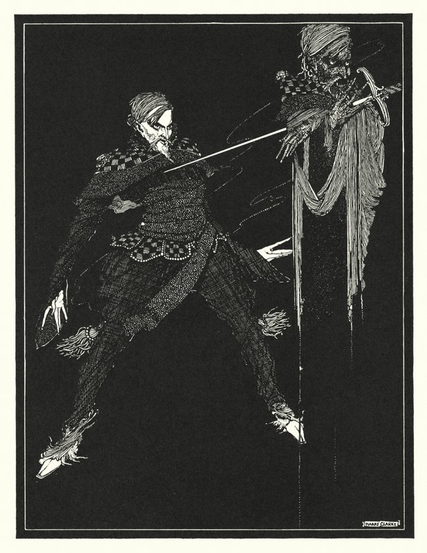 Edgar Allan Poe: William Wilson (litografi) af Harry Clarke