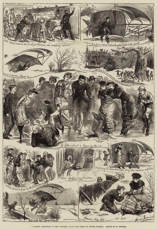 Glædelig jul på landet, som den blev tilbragt af Lille Topsell af Harry Furniss
