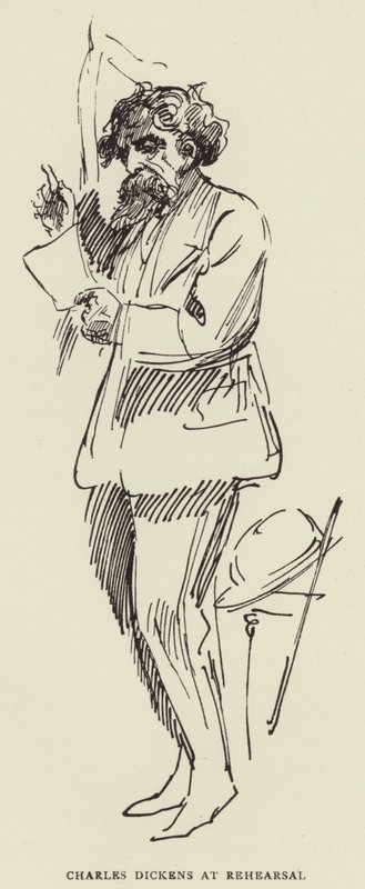 Charles Dickens til prøve af Harry Furniss