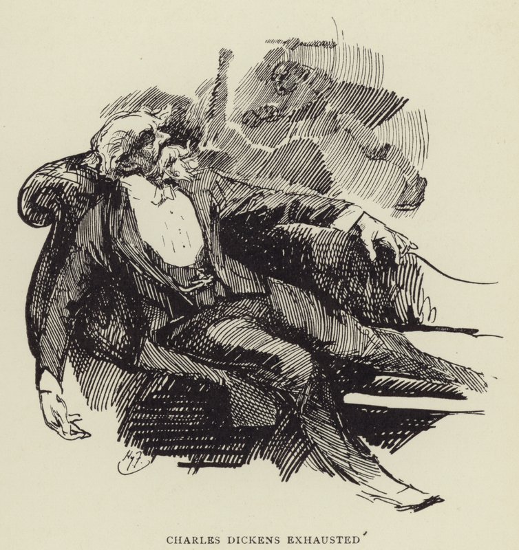 Charles Dickens udmattet af Harry Furniss
