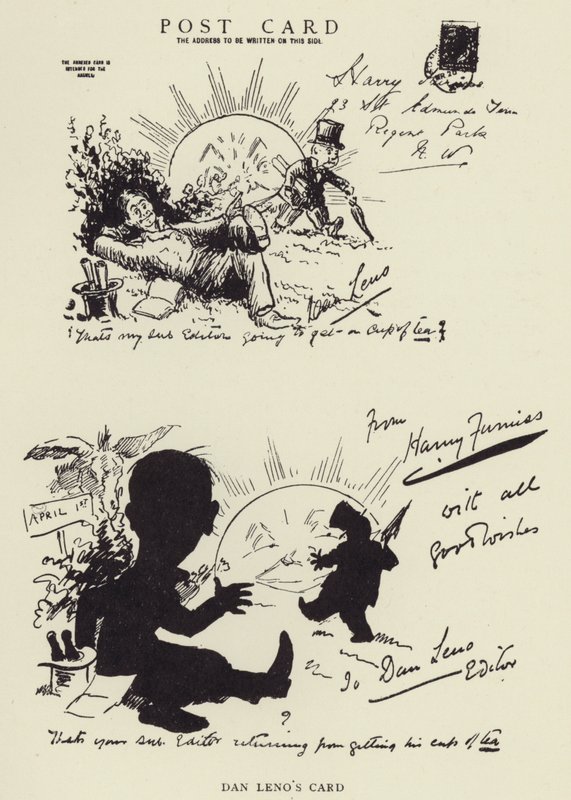 Dan Lenos kort af Harry Furniss