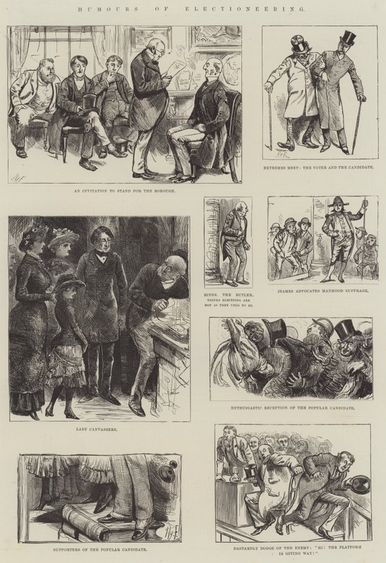 Valgkampagnens humor af Harry Furniss