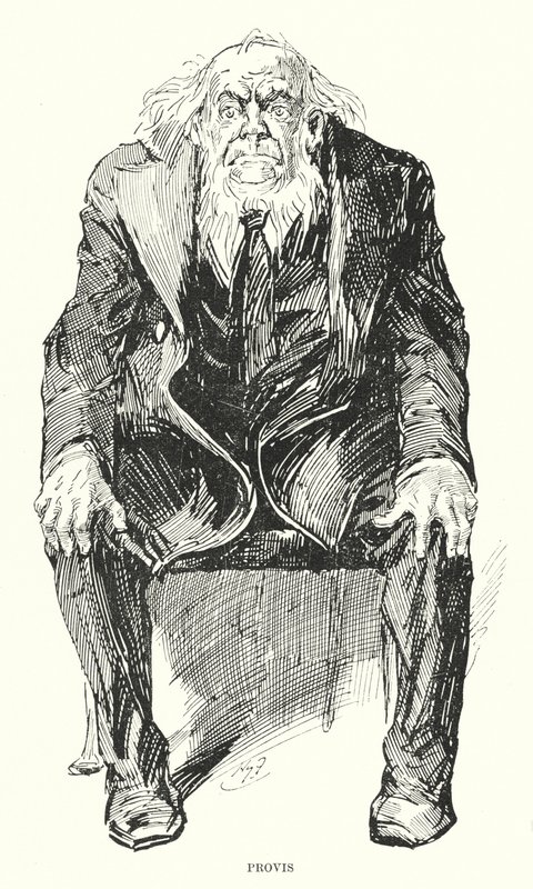 Illustration til store forventninger af Charles Dickens (litho) af Harry Furniss