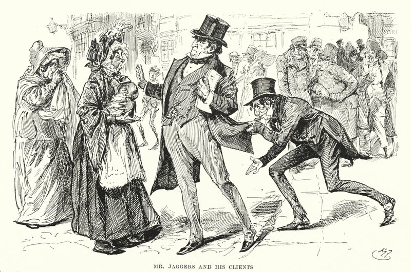 Illustration til store forventninger af Charles Dickens (litho) af Harry Furniss