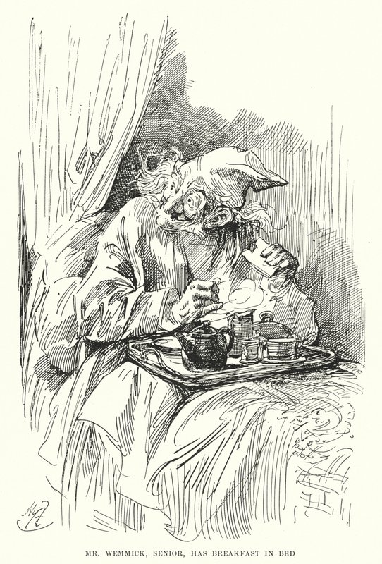 Illustration til store forventninger af Charles Dickens (litho) af Harry Furniss