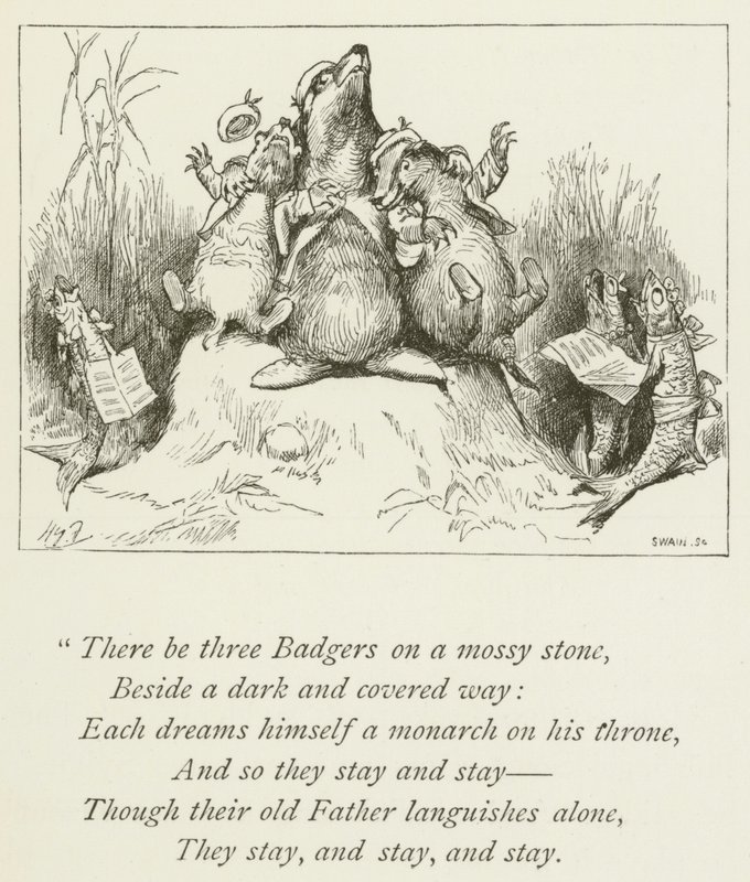 Illustration til Sylvie og Bruno af Lewis Carroll (gravering) af Harry Furniss