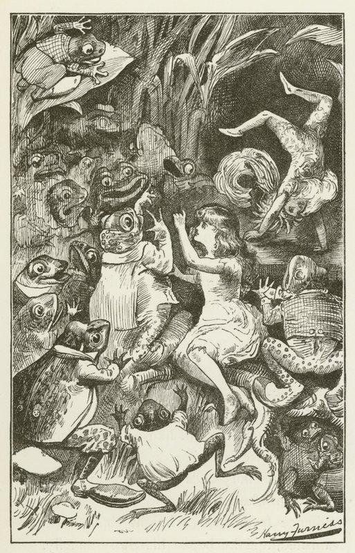 Illustration til Sylvie og Bruno af Lewis Carroll af Harry Furniss