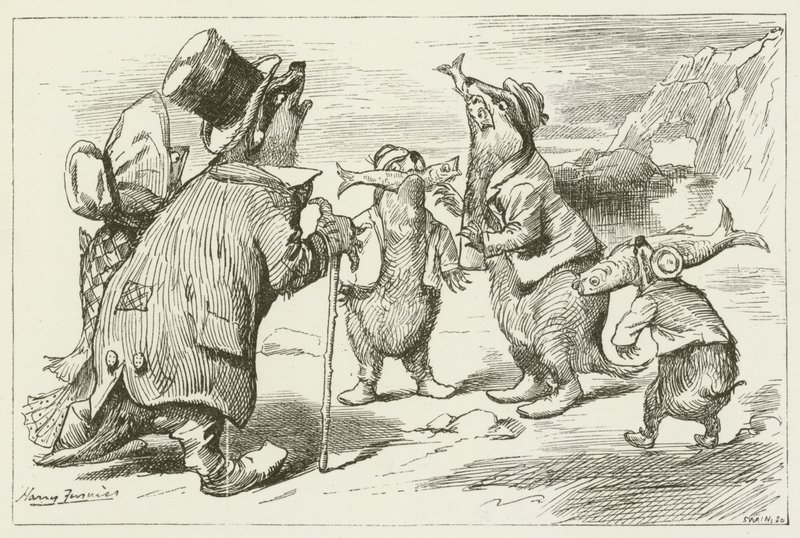 Illustration til Sylvie og Bruno af Lewis Carroll af Harry Furniss